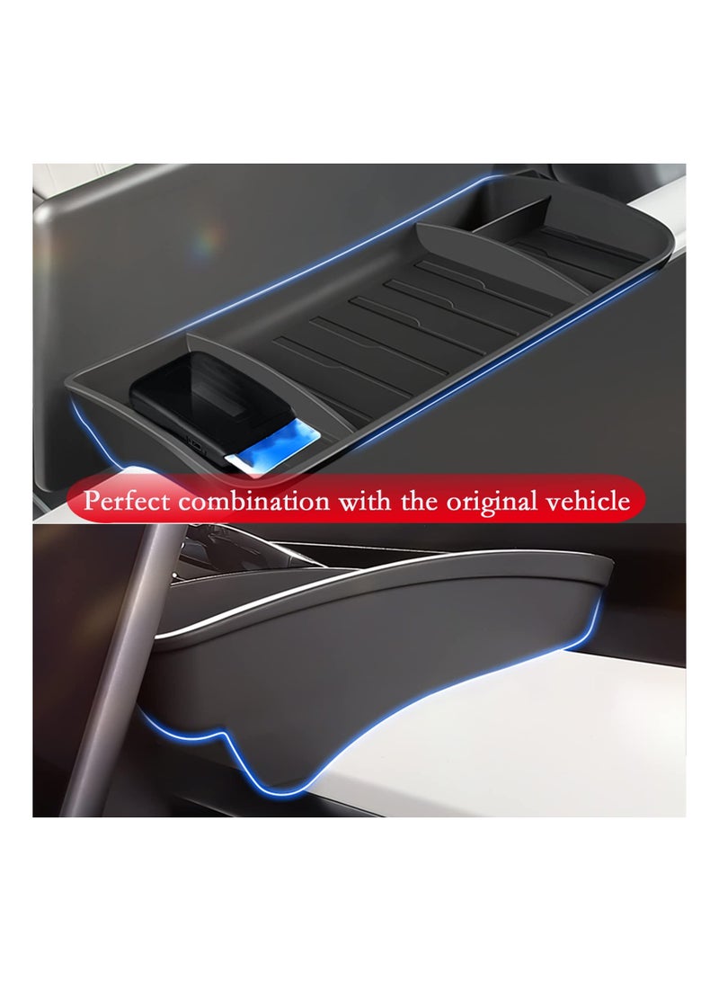 SYOSI Center Console Organizer Fit for Tesla Model 3 Model Y, Behind Screen Storage Box Dashboard Hidden Tray Sunglasses Holder Interior Accessories, Built-In Magnet(Behind Screen Storage Box)(1 Pack) - Image 5