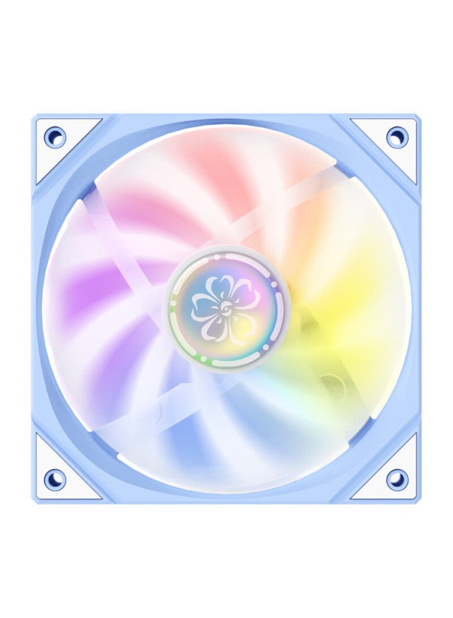 yeston يستون Yt-360 مبرد سائل شامل، تصميم زهور أرجواني وأبيض، مروحة أداء، متوافق مع منصات متعددة - Image 4