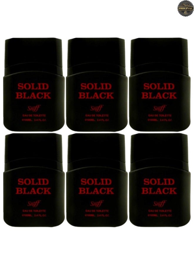 سنيف 6 قطع عطر سوليد بلاك 100مل - Image 1