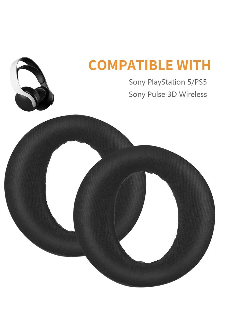 VIUAUAX PS5 Headset Earpads Cooling Gel Pulse 3D Wireless Ear Pads Cushions Replacement for Sony Playstation 5/PS5/Pulse 3D Wireless Gaming Headset, Soft and Comfortable Ear Cups Accessories (Black)Suitable for Sony Sony PS5 headset cover PULSE 3D headset sponge ear cups leather case ear cover accessories  - Image 5