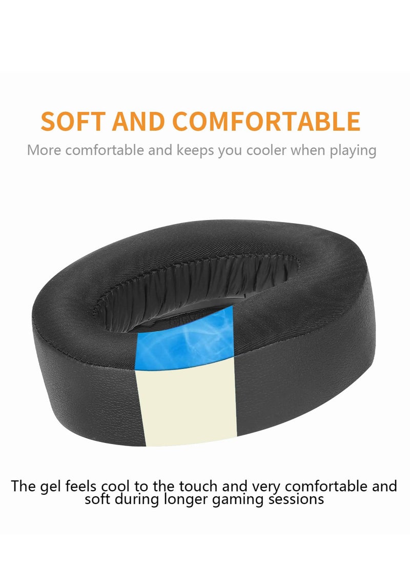 VIUAUAX PS5 Headset Earpads Cooling Gel Pulse 3D Wireless Ear Pads Cushions Replacement for Sony Playstation 5/PS5/Pulse 3D Wireless Gaming Headset, Soft and Comfortable Ear Cups Accessories (Black)Suitable for Sony Sony PS5 headset cover PULSE 3D headset sponge ear cups leather case ear cover accessories  - Image 3