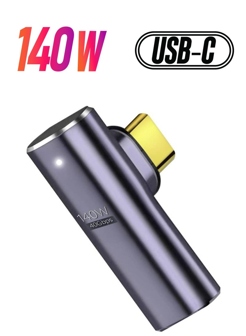 KASTWAVE 140W USB4 Magnetic Connector - 40Gbps Type C Male to Female, Low Profile Right Angled Adapter for 8K Video, Power, and Data Transfer, Suitable for Laptops and Phones - Image 1