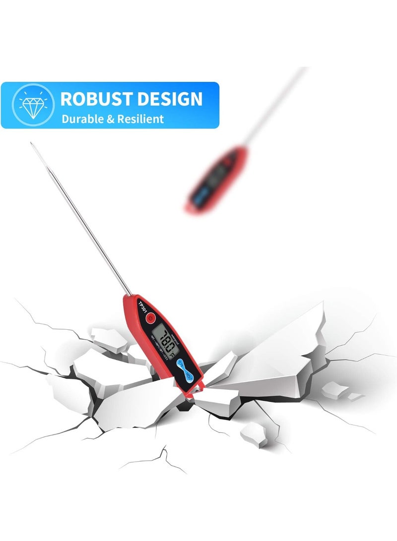 Digital Water Thermometer for Liquid, Candle, Instant Read with Waterproof for Food, Meat, Milk, Long Probe - Image 3