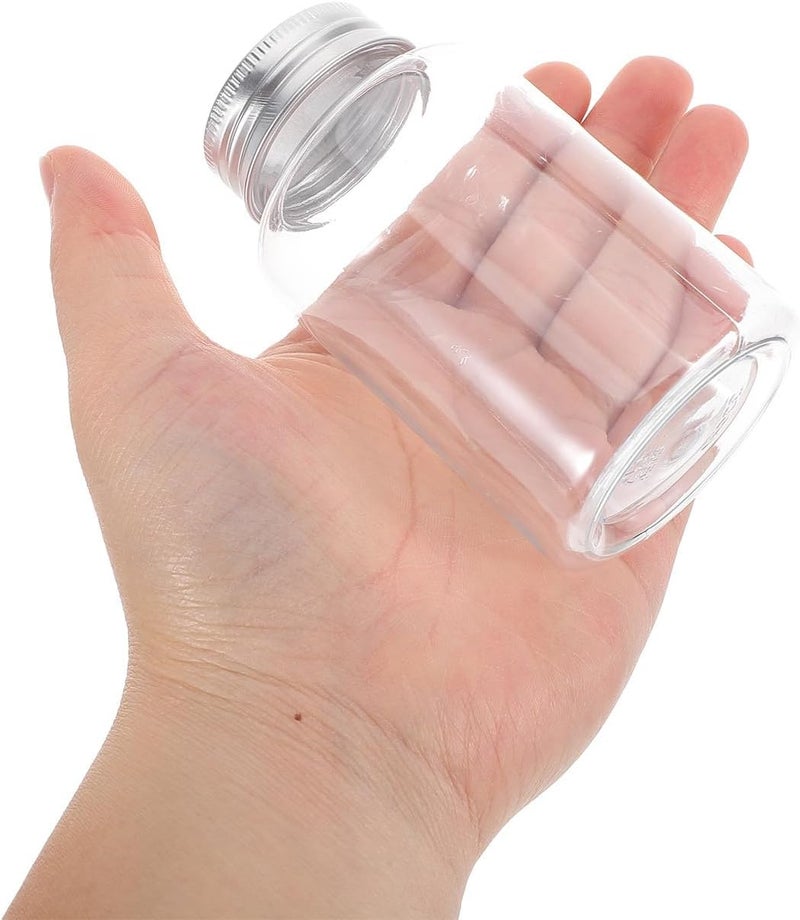 ABOOFAN 10pcs Wide Mouth Plastic Mason Jar Storage Containers with Aluminum Airtight Lids for Food, Nuts, and Pantry Organization, Shatterproof Pet Jars Suitable for Kitchen Storage - Image 3