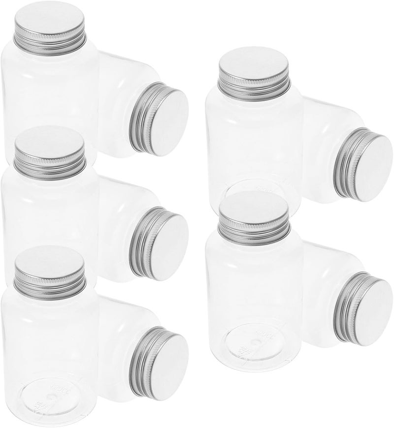 ABOOFAN 10pcs Wide Mouth Plastic Mason Jar Storage Containers with Aluminum Airtight Lids for Food, Nuts, and Pantry Organization, Shatterproof Pet Jars Suitable for Kitchen Storage - Image 1