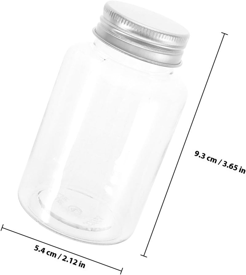 ABOOFAN 10pcs Wide Mouth Plastic Mason Jar Storage Containers with Aluminum Airtight Lids for Food, Nuts, and Pantry Organization, Shatterproof Pet Jars Suitable for Kitchen Storage - Image 2