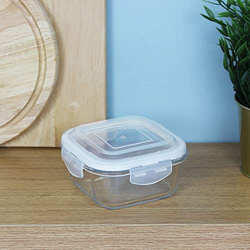 Femora Borosilicate Glass Containers for Kitchen | 1 Year Warranty | Container Boxes for Storage, Storage Box for Kitchen with Air Vent Lid, Microwave Safe Utensils, Square (Set of 1-2100ml) - Image 3
