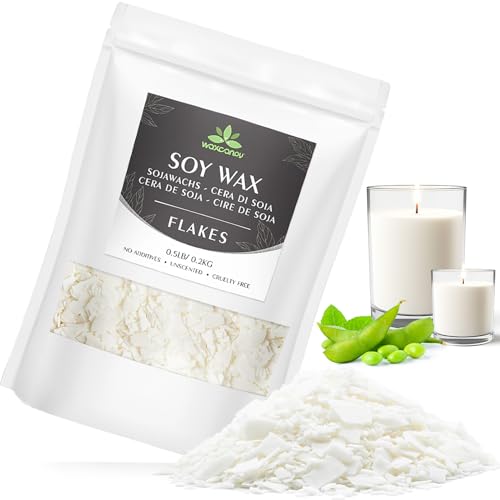 Waxcanpy Soy Wax Flakes, Waxcanpy Natural Candle Wax, Organic Soy Wax for Candle Making from Farm, No Additives, Harmless and Pure (0.5lb) - Image 1