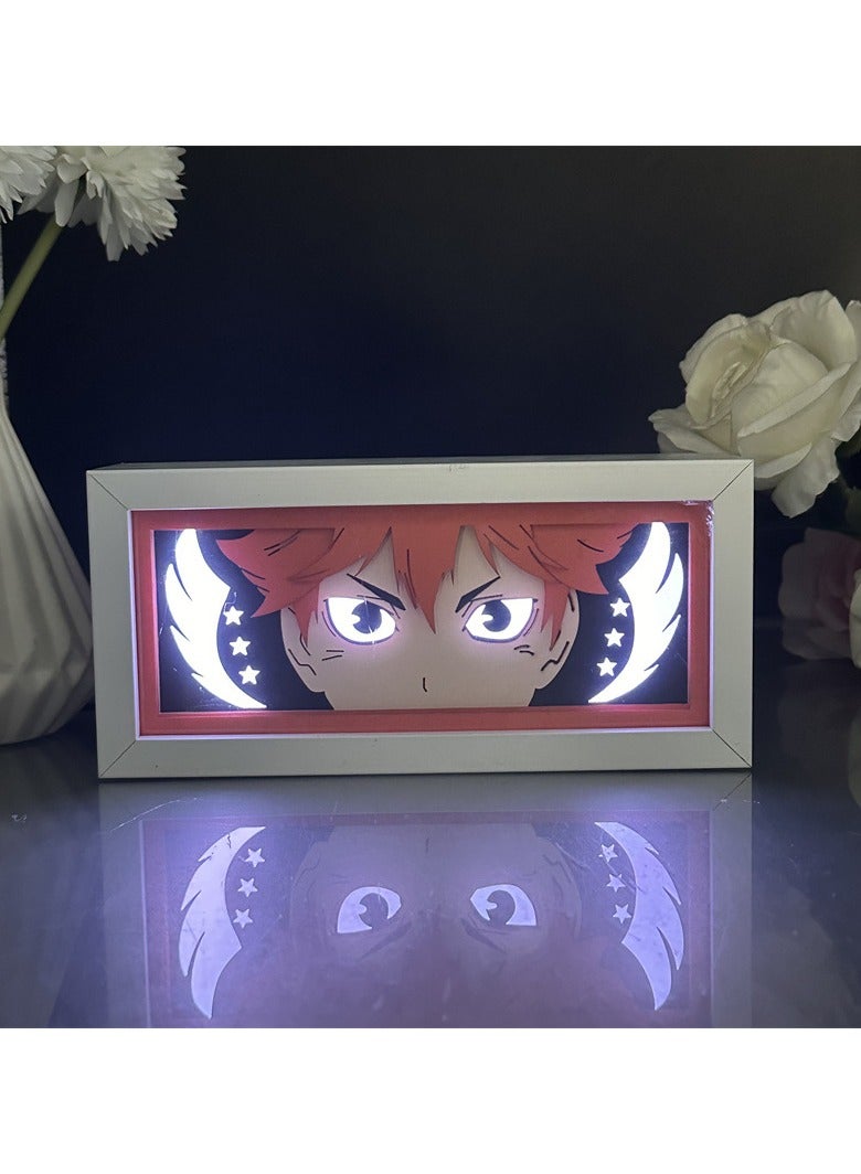 general Paper carving lanterns, Hinata Xiangyang multi-color RGB remote control paper carving lanterns, anime peripheral night lights, gifts for anime fans and children - Image 2