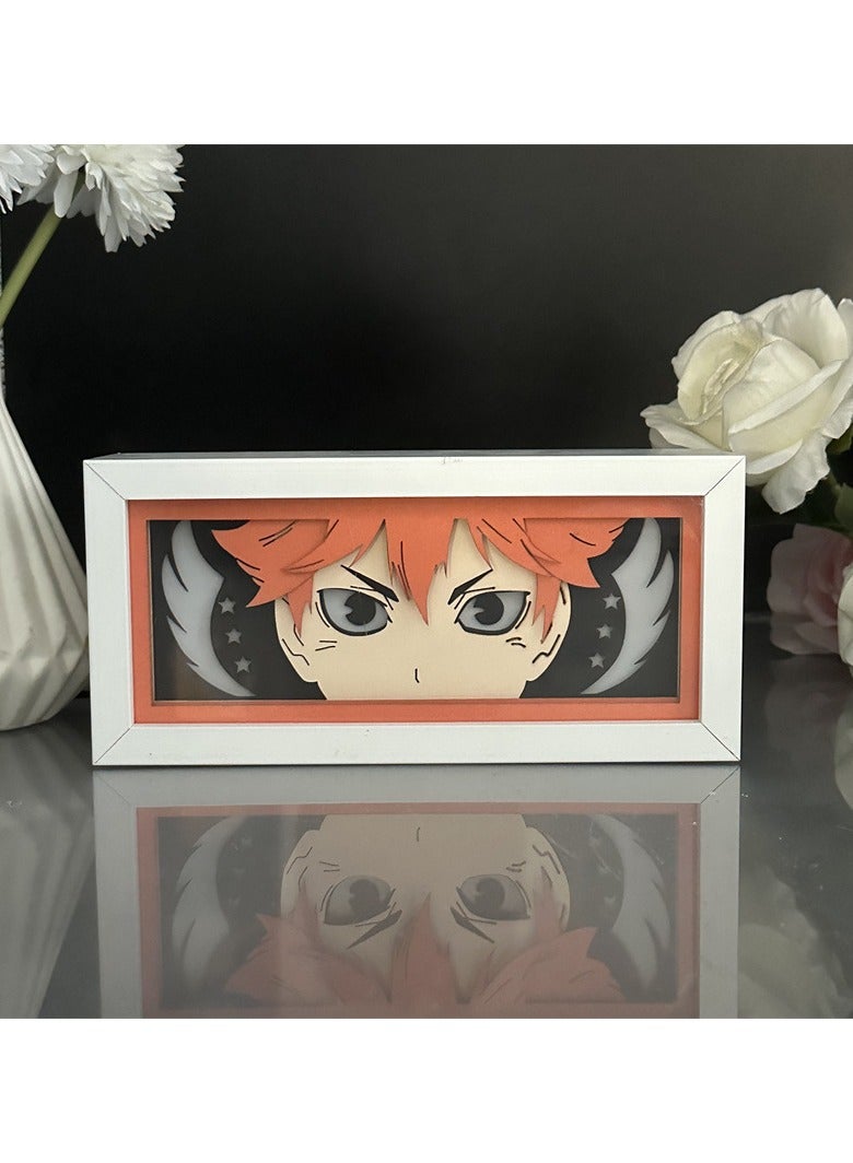 general Paper carving lanterns, Hinata Xiangyang multi-color RGB remote control paper carving lanterns, anime peripheral night lights, gifts for anime fans and children - Image 4