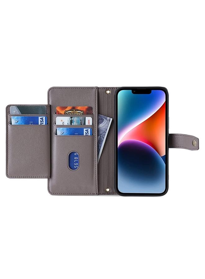 S-TOP Case For Samsung Galaxy S24 Ultra 5G Sheep Texture Cross-body Zipper Wallet Leather Phone Case - Image 3