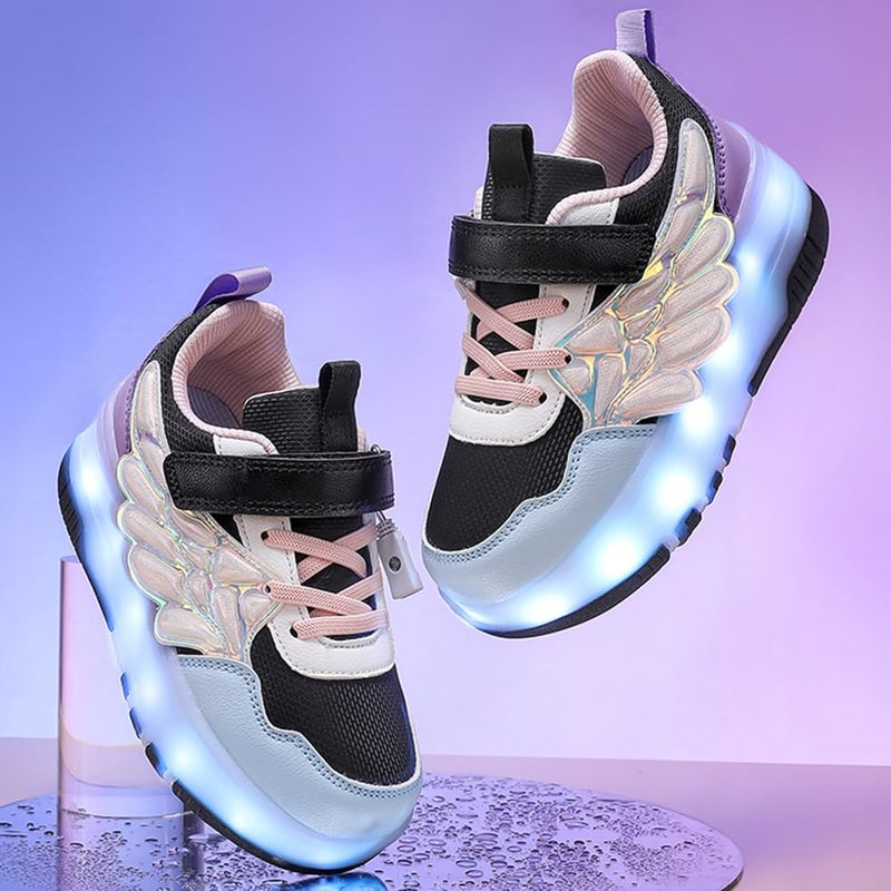 Nsasy Kids Roller Shoes Boy Girl Sneakers with Wheels Become Sport Sneaker with Led for Christmas Birthday Children Show Gift - Image 3