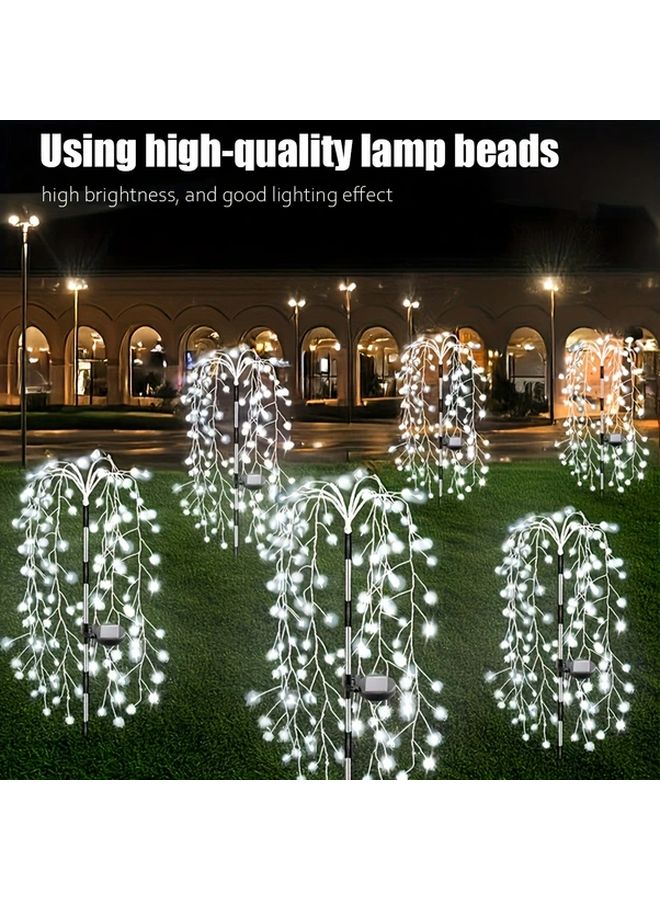 Solar Powered Firecracker Lawn Light 8 Modes Auto On Off Durable Metal Outdoor Warm White - Image 2
