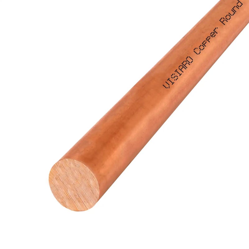 Visiaro Solid Pure Copper Round Bar Rod, 1ft, Outer Dia 3 mm, >99% Purity, Industrial Commercial Grade Metal, for Machining, Architecture, Vastu & DIY Jewelry Crafts - Image 5