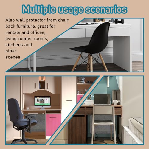 VOVCIG Under-Desk Wall Protector, 31.5 X 23.6 inch Felt Cloth Wall Sticker Easy to Install Wall Protector from Furniture Sheet, Removes Without Residue - Image 3