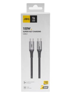 JBQ 100 Watts Type C To Type C Super Fast Charging and Data Cable 1500mm  - Image 2