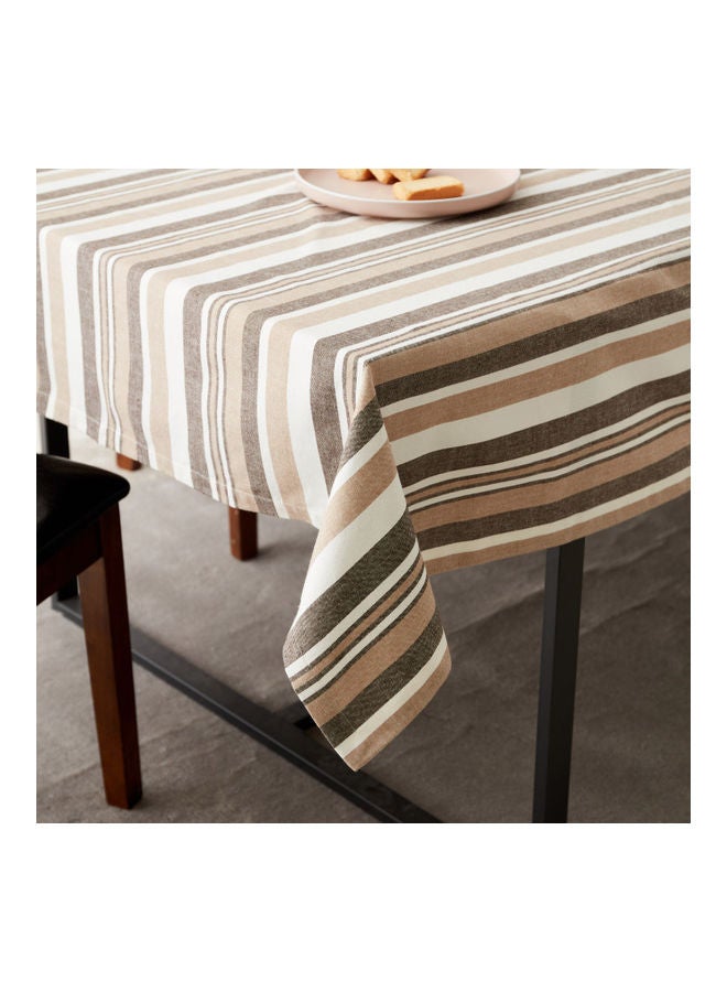 Home Box Harley Nora Table Cloth Brown/White 150 X 200cm  - Image 1