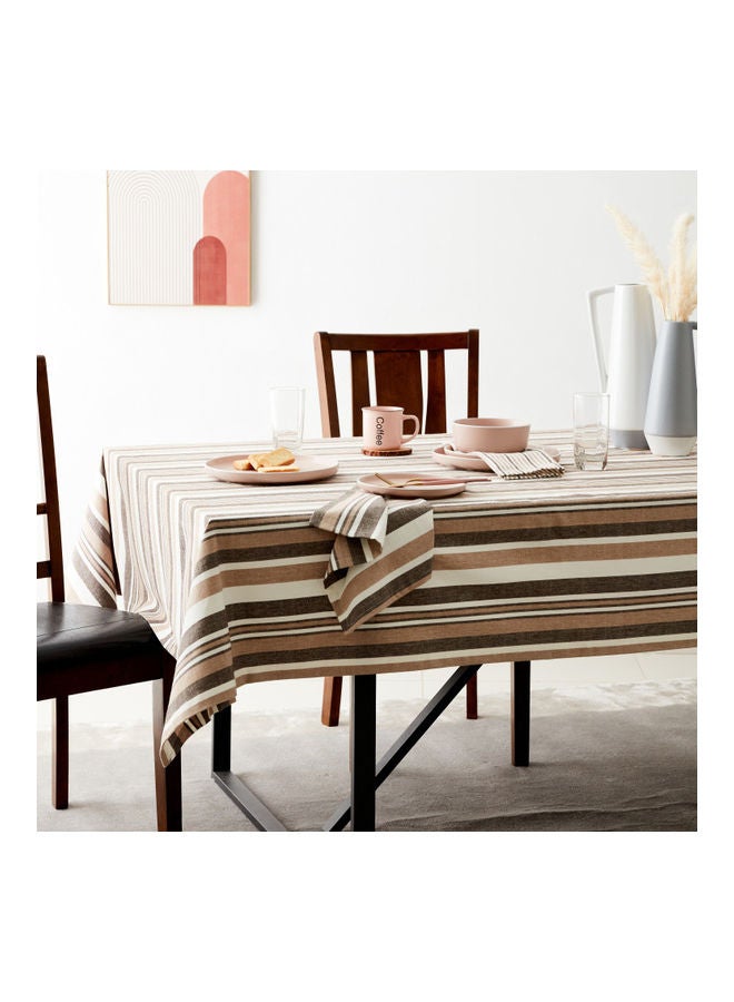 Home Box Harley Nora Table Cloth Brown/White 150 X 200cm  - Image 4
