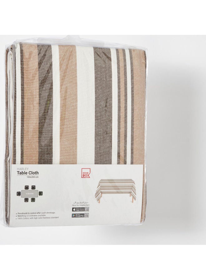 Home Box Harley Nora Table Cloth Brown/White 150 X 200cm  - Image 2