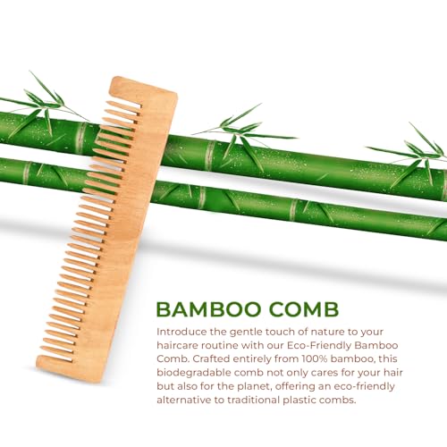 Clayherbs Pack-100 Sustainable Bamboo Comb, Handmade Wooden hair bamboo comb, Poclet size, Travel Friendly, Anti Static Comb for Hair Growth - Image 3