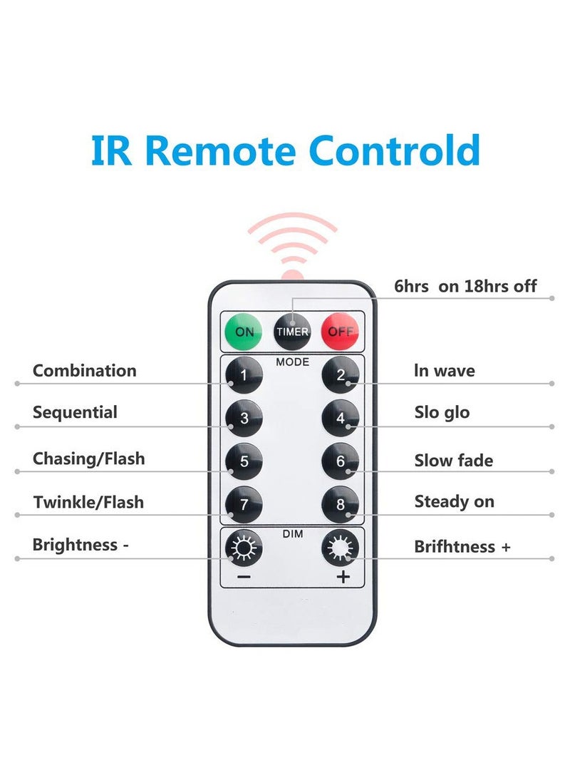 هيان أضواء الجنية 5 أمتار 50 سلسلة أضواء LED تعمل بالبطارية مع أضواء سلكية مقاومة للماء عن بعد للأضواء الزخرفية الداخلية أو الخارجية - Image 4