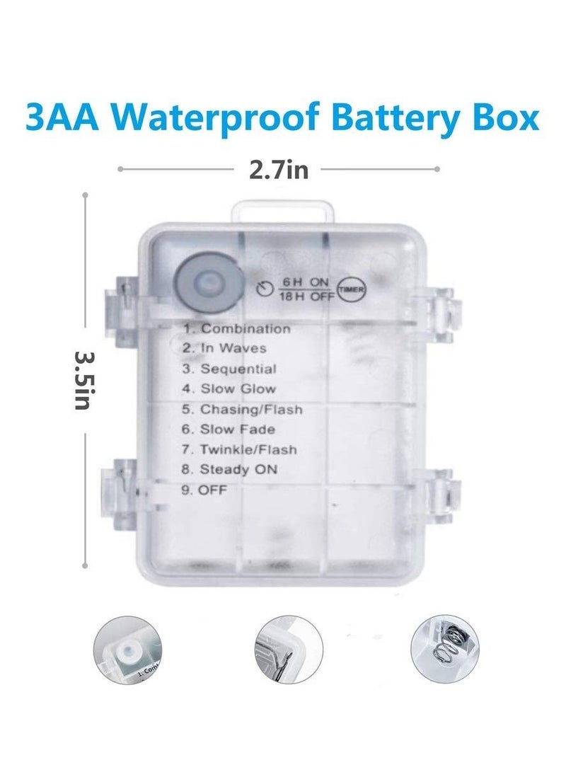 هيان أضواء الجنية 5 أمتار 50 سلسلة أضواء LED تعمل بالبطارية مع أضواء سلكية مقاومة للماء عن بعد للأضواء الزخرفية الداخلية أو الخارجية - Image 5