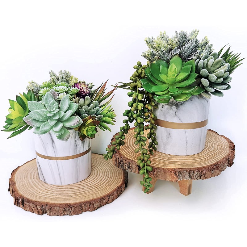 Supla Supla 14 Pcs Unpotted Artificial Succulents Plants Bulk Assorted Faux Succulents in Different Green Hanging String of Pearls Cactus Aloe Succulent Picks for Wedding Centerpieces Floral Arrangement  - Image 5
