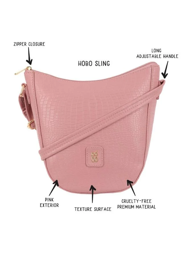 Baggit Baggit Women Pink Sling Bag Small Size | Ladies Stylish Casual Cross Body Purse Handbag