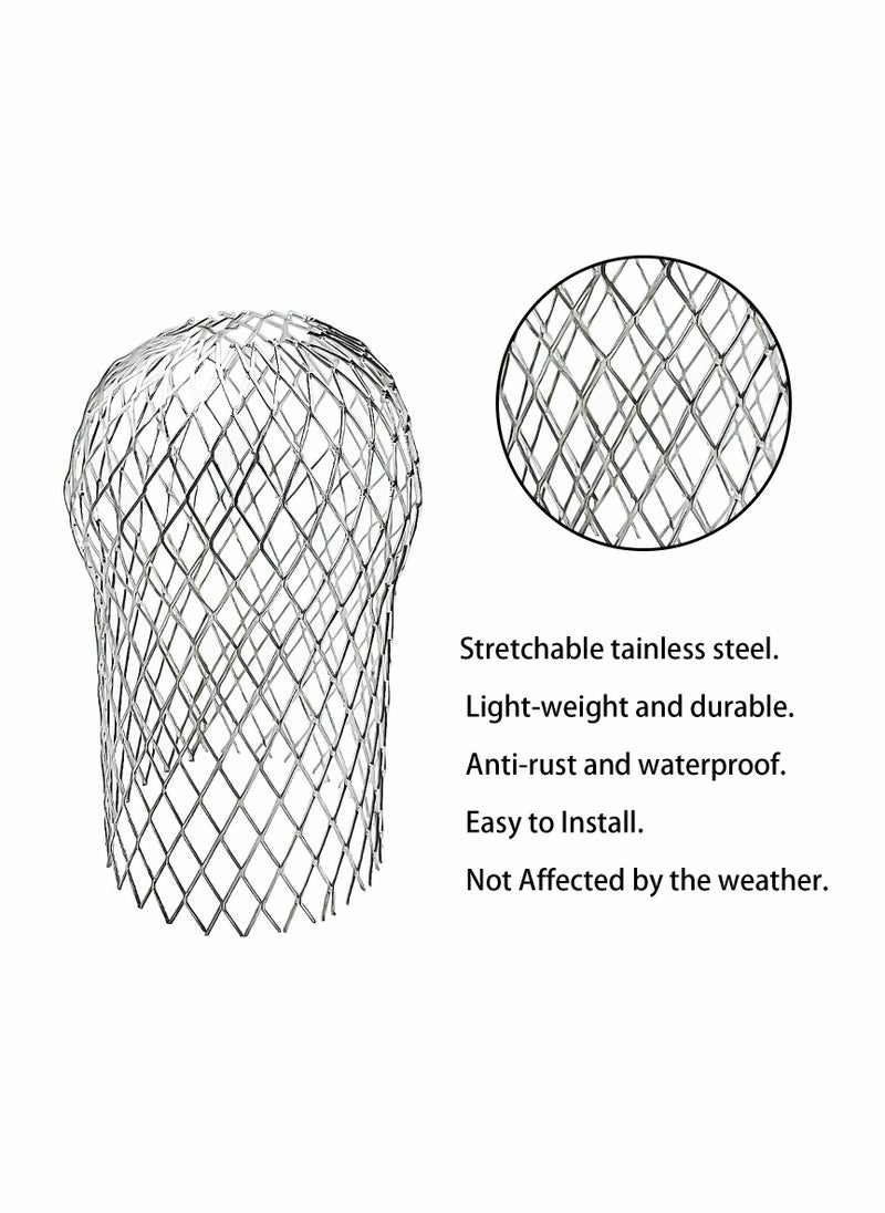 SYOSI - Gutter Guards, KASTWAVE 3.5 Inch Expandable Aluminium Filter Strainer, Gutter Strainer Gutter Downspout Protectors for Preventing Blockage Leaves Debris (8 Pack) - Image 1