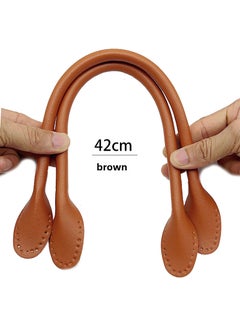 Wholesale PU Leather Purse Straps Hand-sewable Handle Brown three-dimensional PU handle
