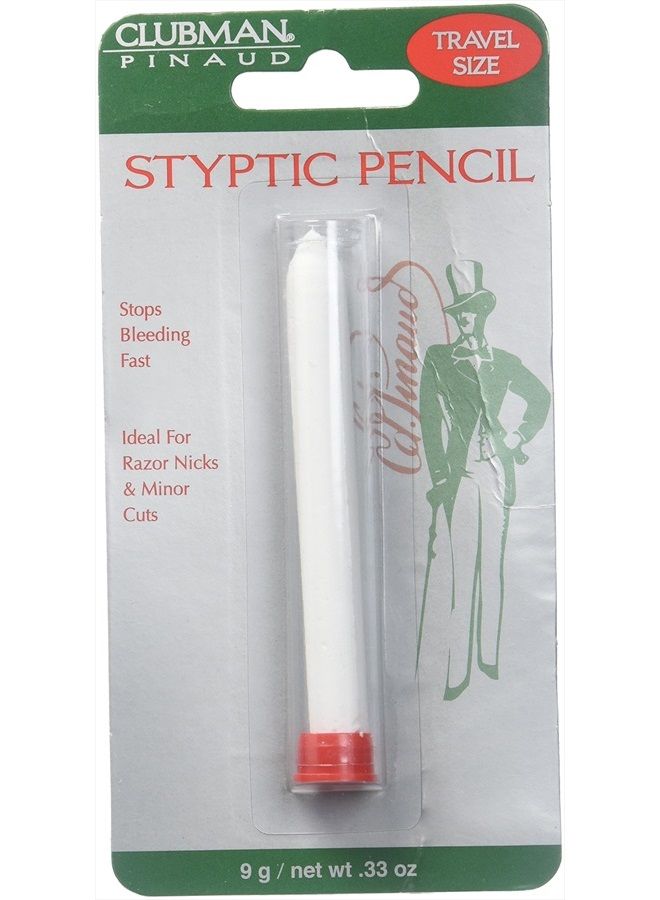 Clubman قلم بي ناود لوقف النزيف بحجم السفر، يعالج ويغلق جروح الحلاقة على الفور، عصا مضادة للنزيف، جهاز إسعافات أولية، أبيض 0.33 أونصة