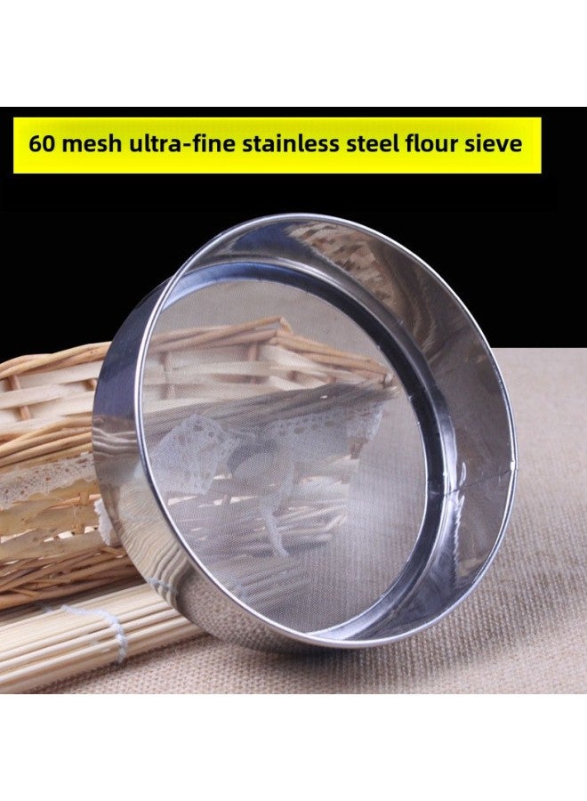 Round Mesh Sugar Sieve Baking Tools West Point 60 Mesh Stainless Steel 304 Flour Sieve-Specifications:15cm (screen Stainless Steel 304, Side Ring 430)  - Image 2