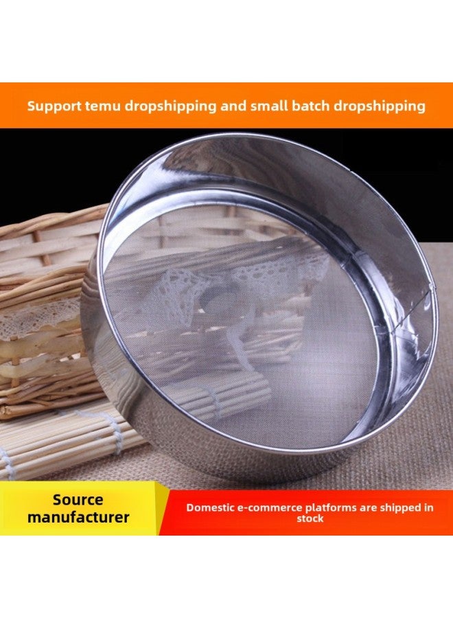 Round Mesh Sugar Sieve Baking Tools West Point 60 Mesh Stainless Steel 304 Flour Sieve-Specifications:15cm (screen Stainless Steel 304, Side Ring 430)  - Image 1