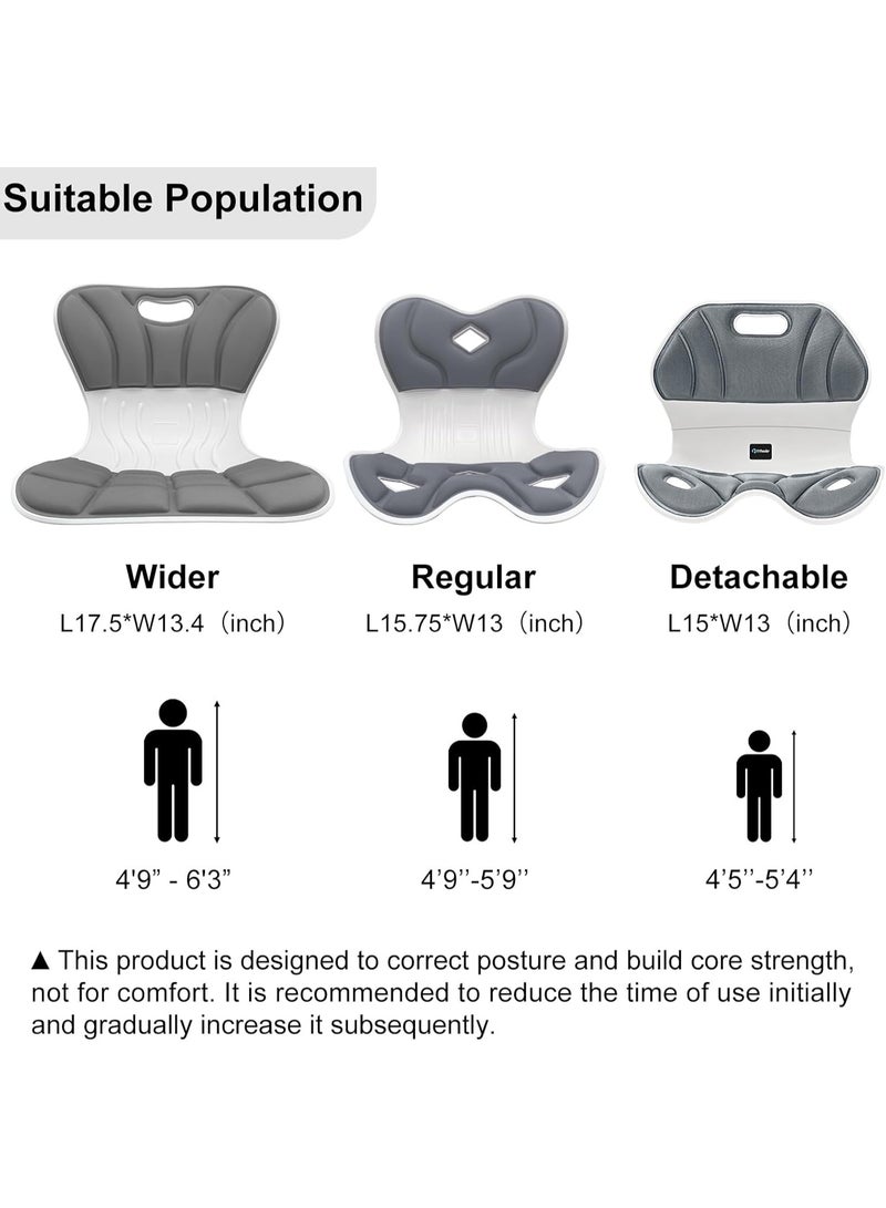 Comfortable back support for office chairs to properly correct body posture, lower back support for floor seating, ideal for home, work, and office, backrest (color: white * gray) - Image 4