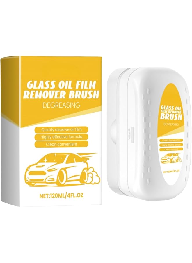 Azonee Automotive Oil Film Cleaning Brush, Glass Cleaning Brush For Windshield & Rearview Mirrors, Prevents Rain And Fog, Improves Clarity, Hydrophobic Glass Coating For Clear Visibility, Universal Fit - Image 1