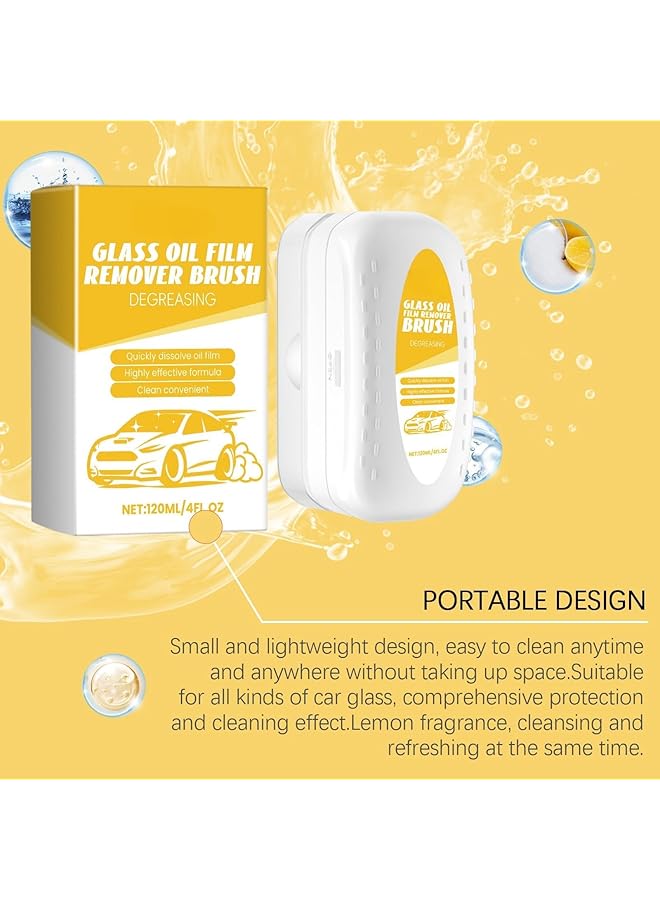 Azonee Automotive Oil Film Cleaning Brush, Glass Cleaning Brush For Windshield & Rearview Mirrors, Prevents Rain And Fog, Improves Clarity, Hydrophobic Glass Coating For Clear Visibility, Universal Fit - Image 2