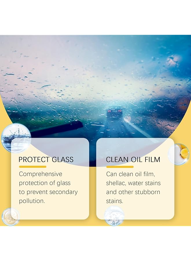 Azonee Automotive Oil Film Cleaning Brush, Glass Cleaning Brush For Windshield & Rearview Mirrors, Prevents Rain And Fog, Improves Clarity, Hydrophobic Glass Coating For Clear Visibility, Universal Fit - Image 5