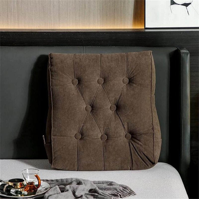 Solid Color Large Headboard Cushion Pillow Triangular Wedge Pillow for Bedroom Playroom Headboard Decorative - Image 2