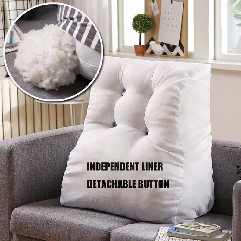 Solid Color Large Headboard Cushion Pillow Triangular Wedge Pillow for Bedroom Playroom Headboard Decorative - Image 4