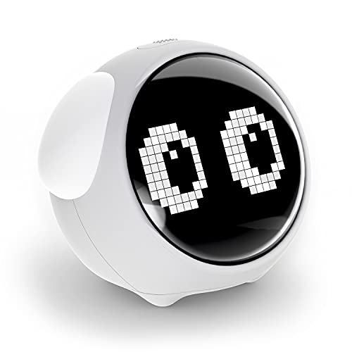 MikoDream Kids Alarm Clock, Dual Alarm Setting, Adjustable Brightness Night Light, Voice-Activated,Temperature Detection, Wake-up Alarm Clock, Toy and Gift for Toddler, Children, Students, Boys&Girls - Image 1