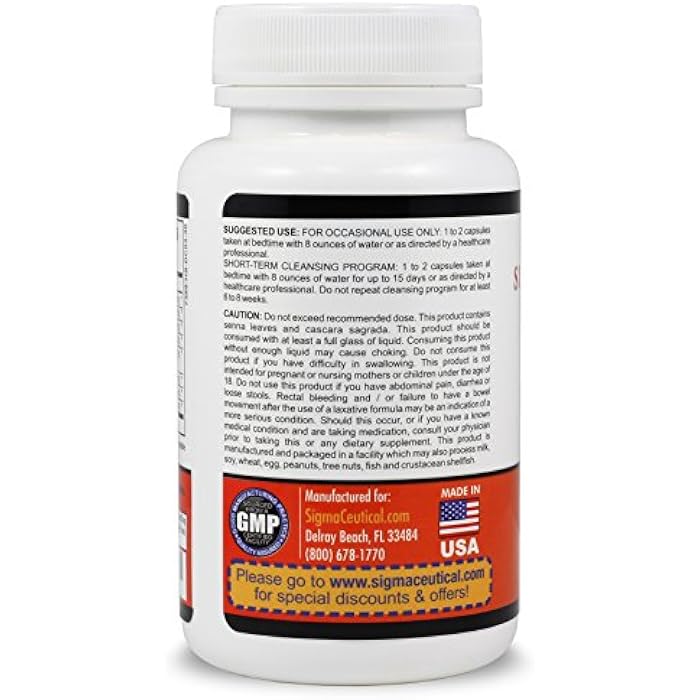 SIGMACEUTICAL 1 Day Colon Cleanse - Detox Cleanse - Bowel Cleanse & Laxative - Bowel Detox - Colon Cleanser & Detox - 30 Capsules - Image 5