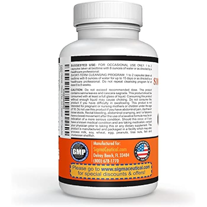 SIGMACEUTICAL 1 Day Colon Cleanse - Detox Cleanse - Bowel Cleanse & Laxative - Bowel Detox - Colon Cleanser & Detox - 30 Capsules - Image 4