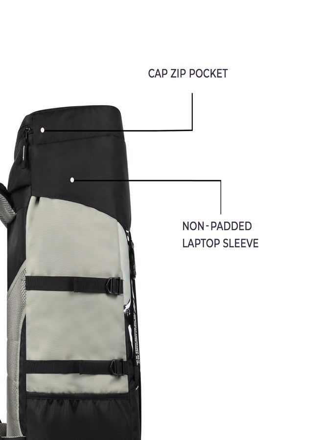 Gear Alphamount 2 25"/50L Extra Large Water Resistant 4 Compartment Rucksack/Travel Bag/For Unisex(Black-Grey) - Image 5