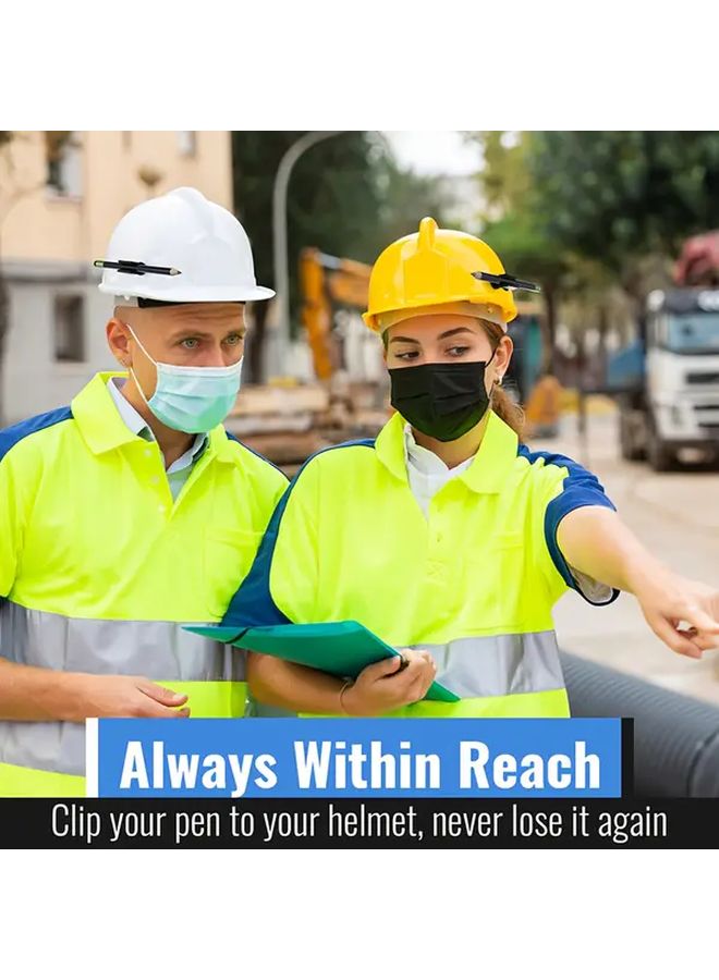 قطعتان من حامل القلم والرصاص للخوذة الصلبة ذات لاصق لمعدات السلامة الإنشائية - Image 2