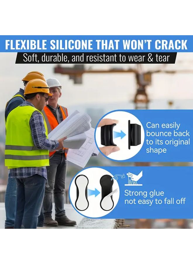 قطعتان من حامل القلم والرصاص للخوذة الصلبة ذات لاصق لمعدات السلامة الإنشائية - Image 5