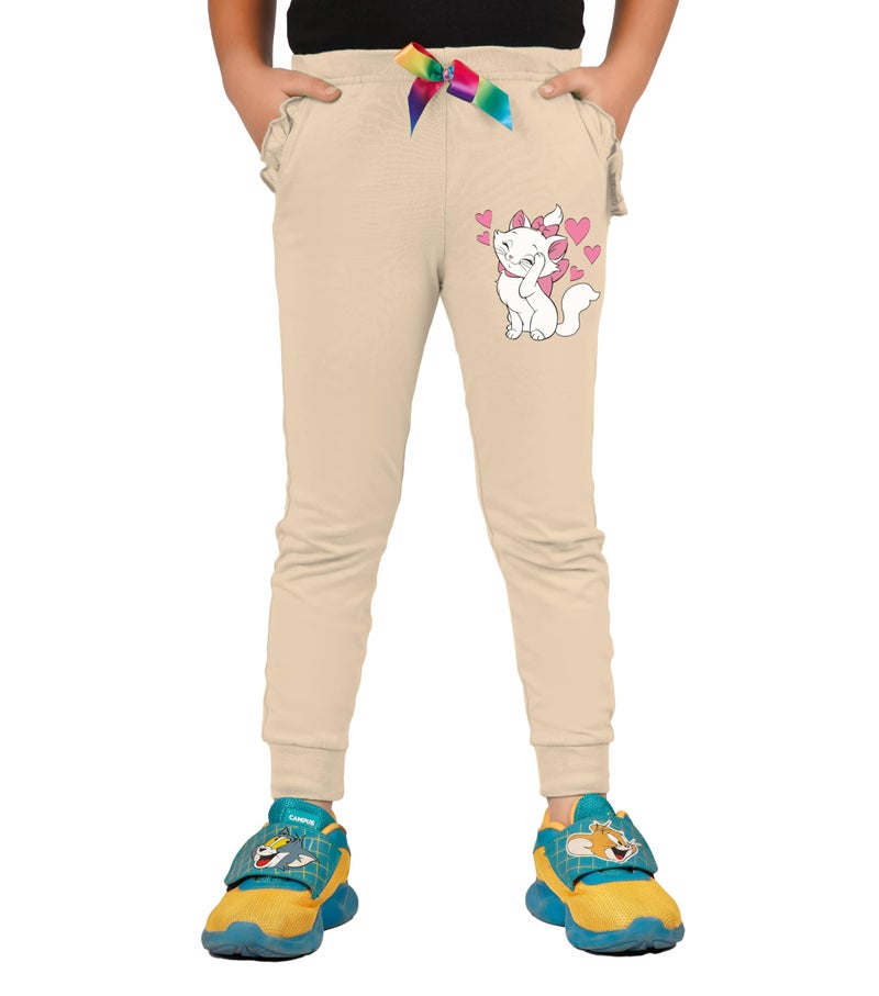 KYDA KIDS® Cotton Printed Regular Fit Track Pants for Girls (Pack of 2) - Image 2