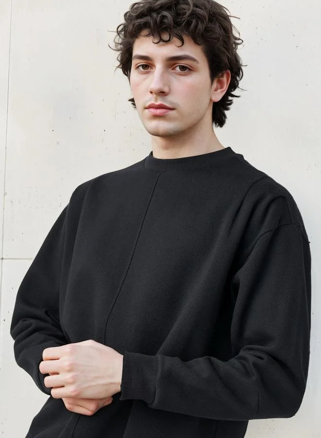 Lee Cooper  Lee Cooper Textured Pique Sweatshirt for Men | Best Price UAE