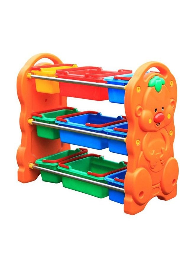 XIANGYU Cute Children Toy Storage Rack Large Toy With 9 Storage Bins For Kids Playroom  - Image 1