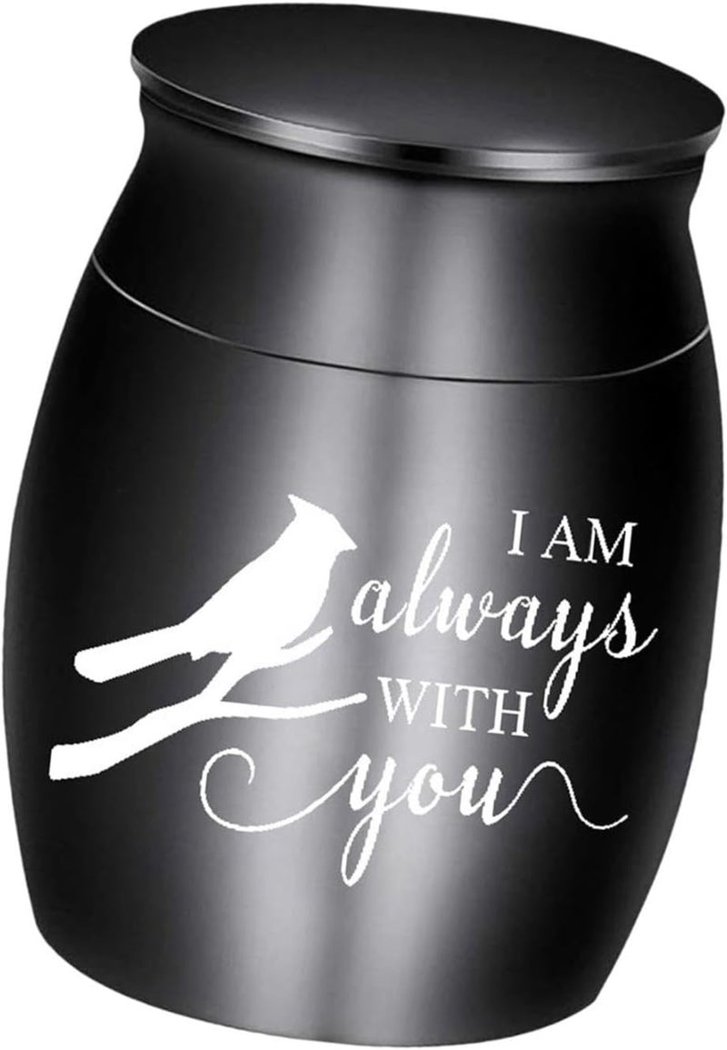 Memorial Box, Funeral Storage Container, Portable Metal Urn, Unique, Multifunctional, Practical, Pet Box, Black - Image 1