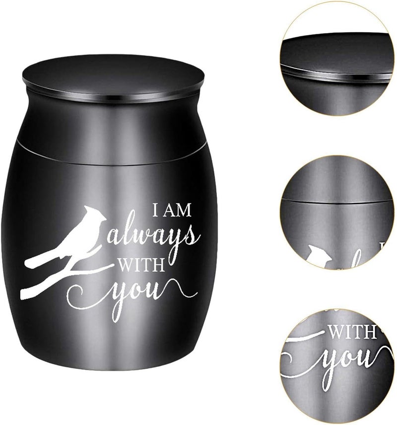 Memorial Box, Funeral Storage Container, Portable Metal Urn, Unique, Multifunctional, Practical, Pet Box, Black - Image 3